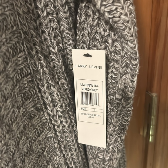 Larry Levine Cable Knot Cardigan W/Pockets - Picture 7 of 8